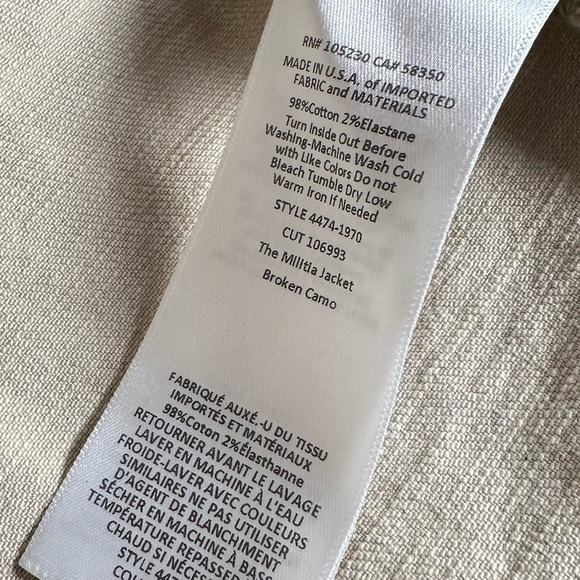 CURRENT ELLIOTT The Militia Utility Canvas Jacket in Broken Camo - Picture 11 of 14